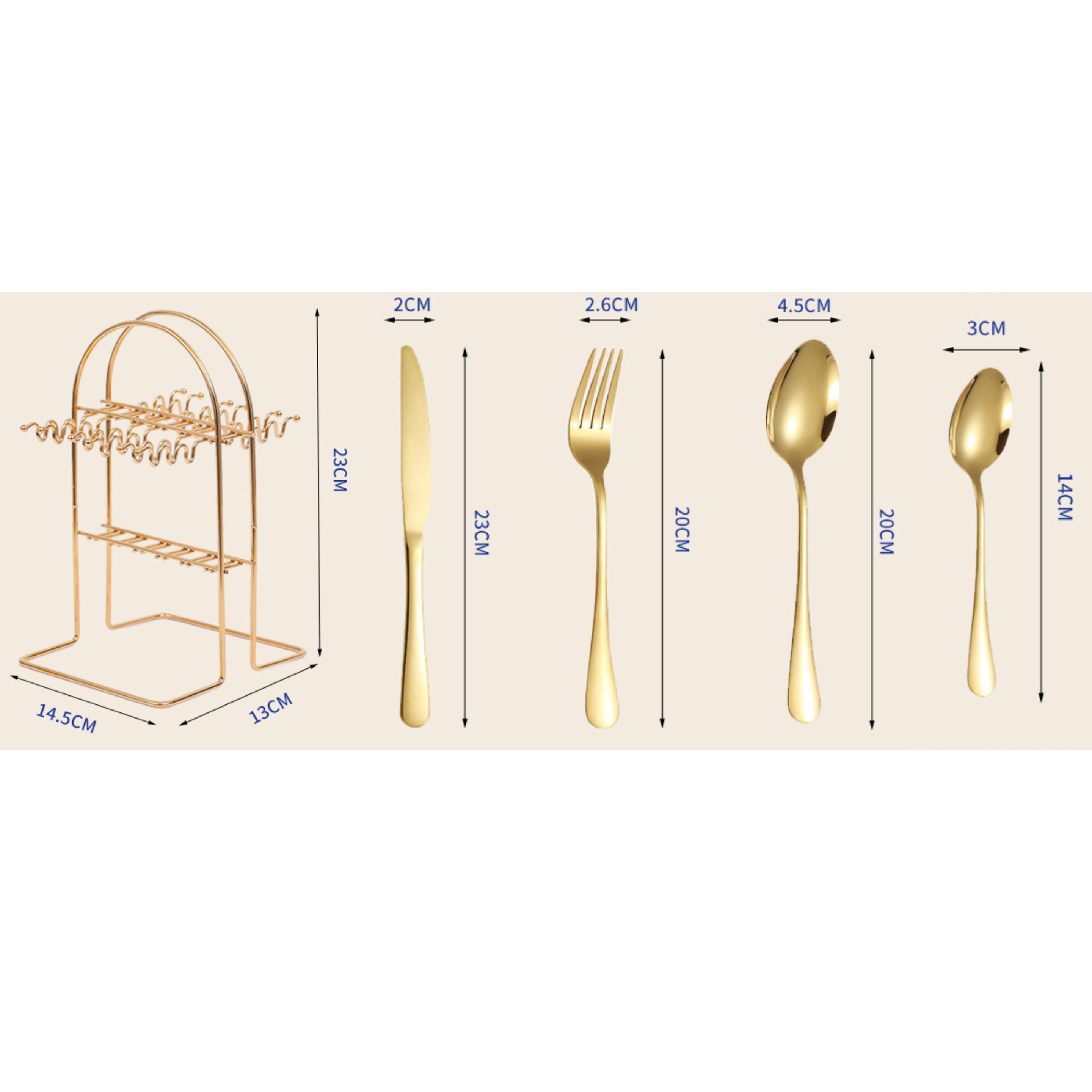 24pcs Golden Cutlery Set (direct import) 3