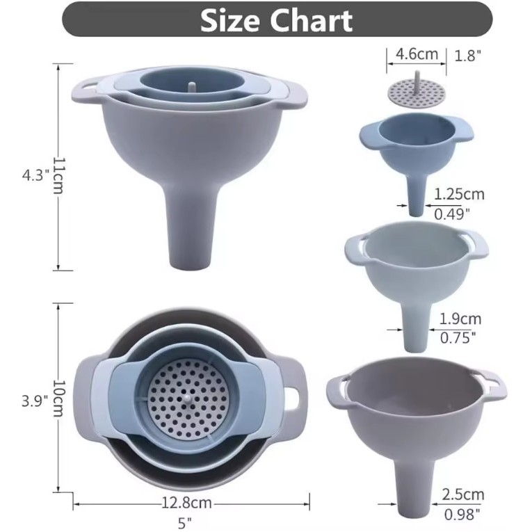 Silica Gel Funnel Set 2