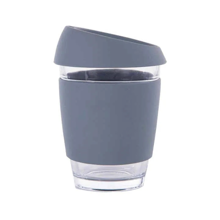 Reusable Glass Coffee Mug Travel Cup with Spill Proof Lid 5