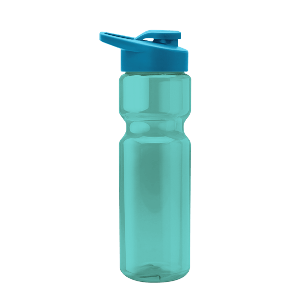 Tandem 28oz Recycled Transparent Bike Bottle w/Drink-thru Lid 39