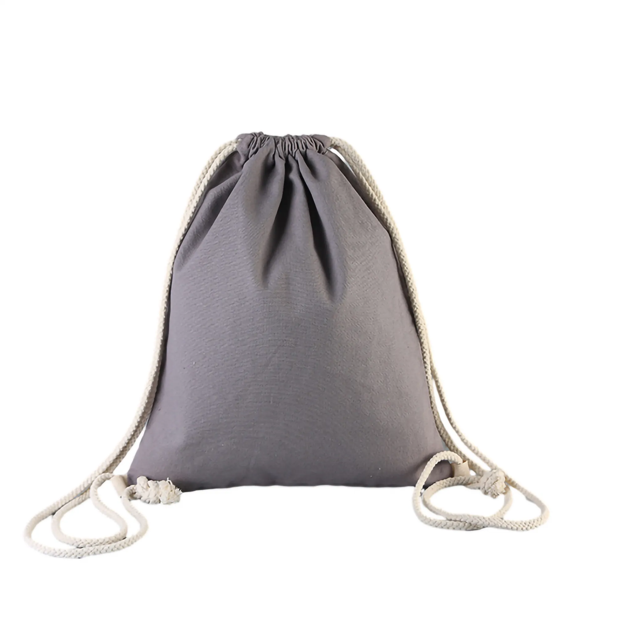 Canvas Drawstring Bag Bundle Pocket MOQ 100PCS 5
