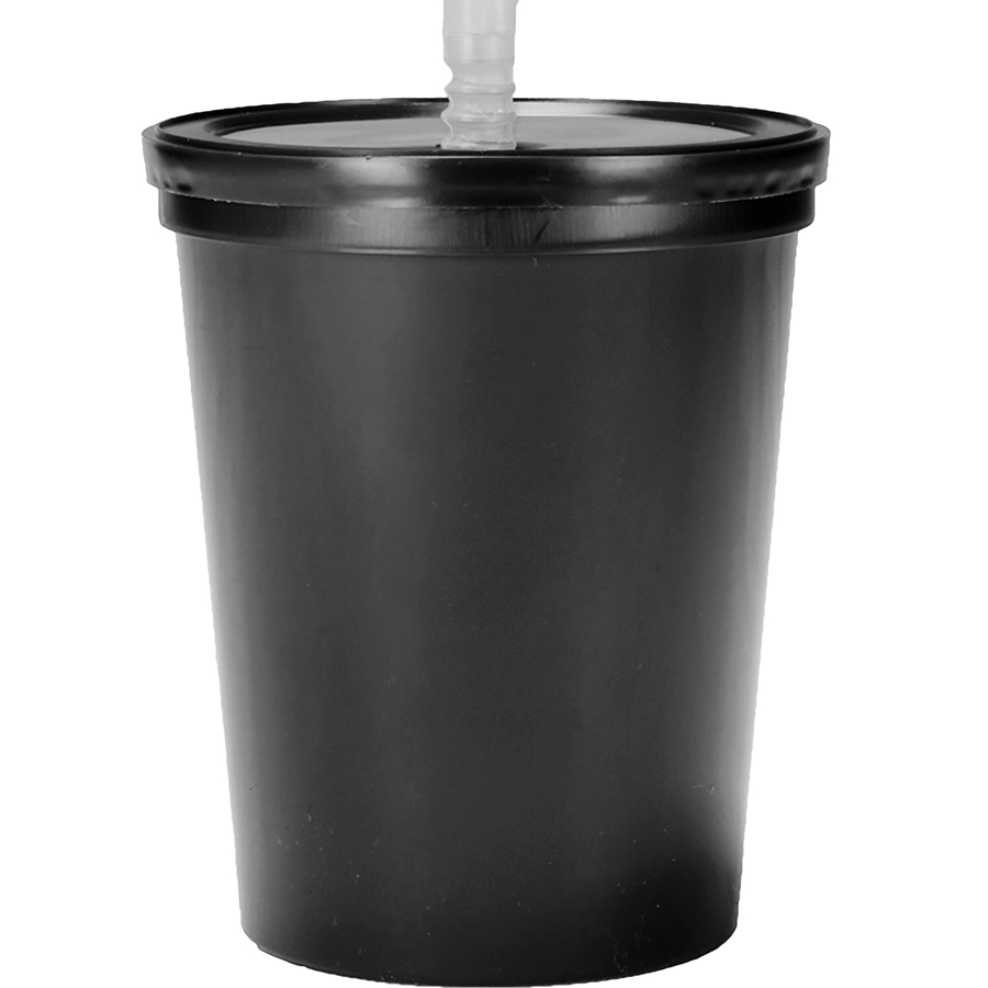 Plastic Stadium Cup with Lid and Straw 16 oz. 3