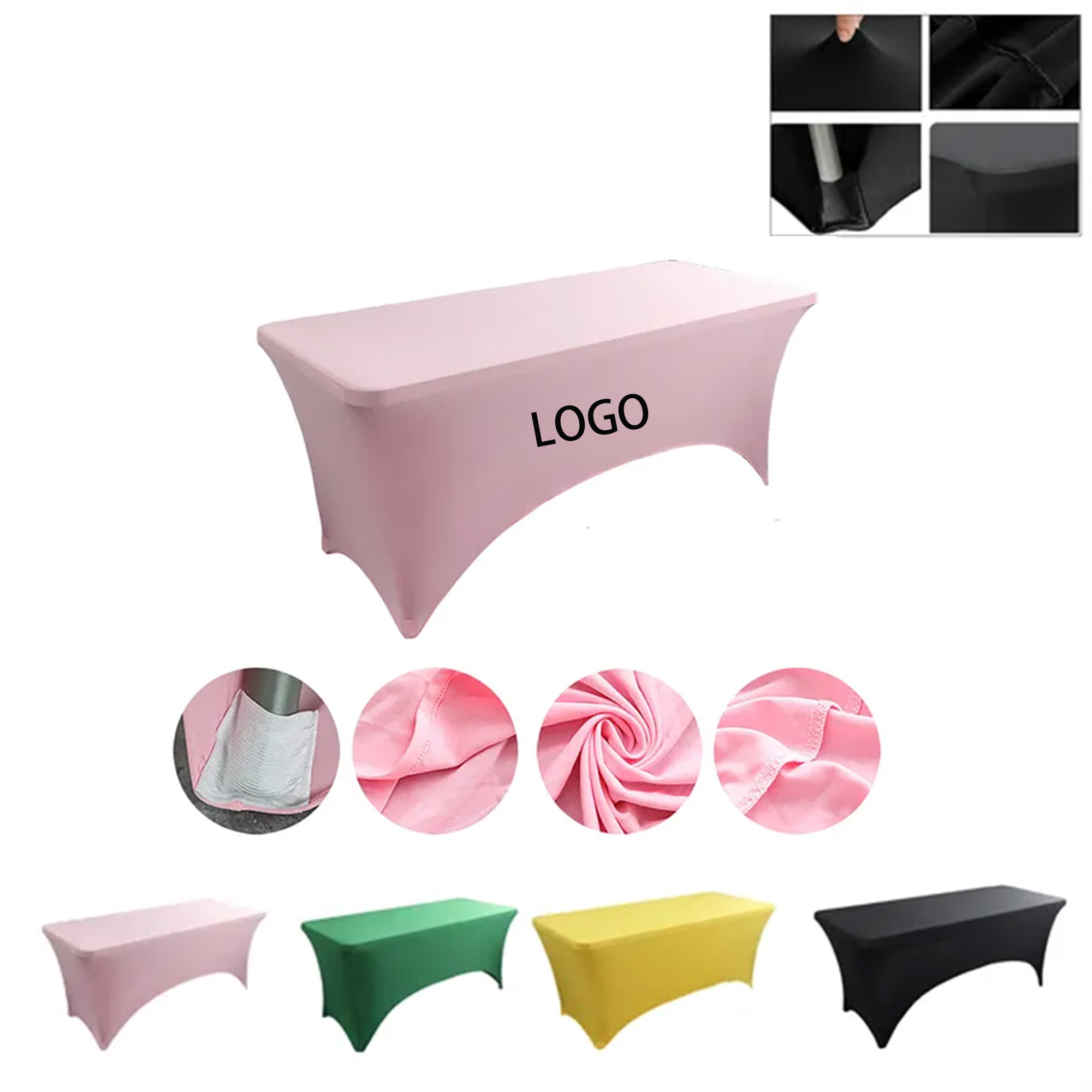 6FT Stretch Polyester Table Cover 2