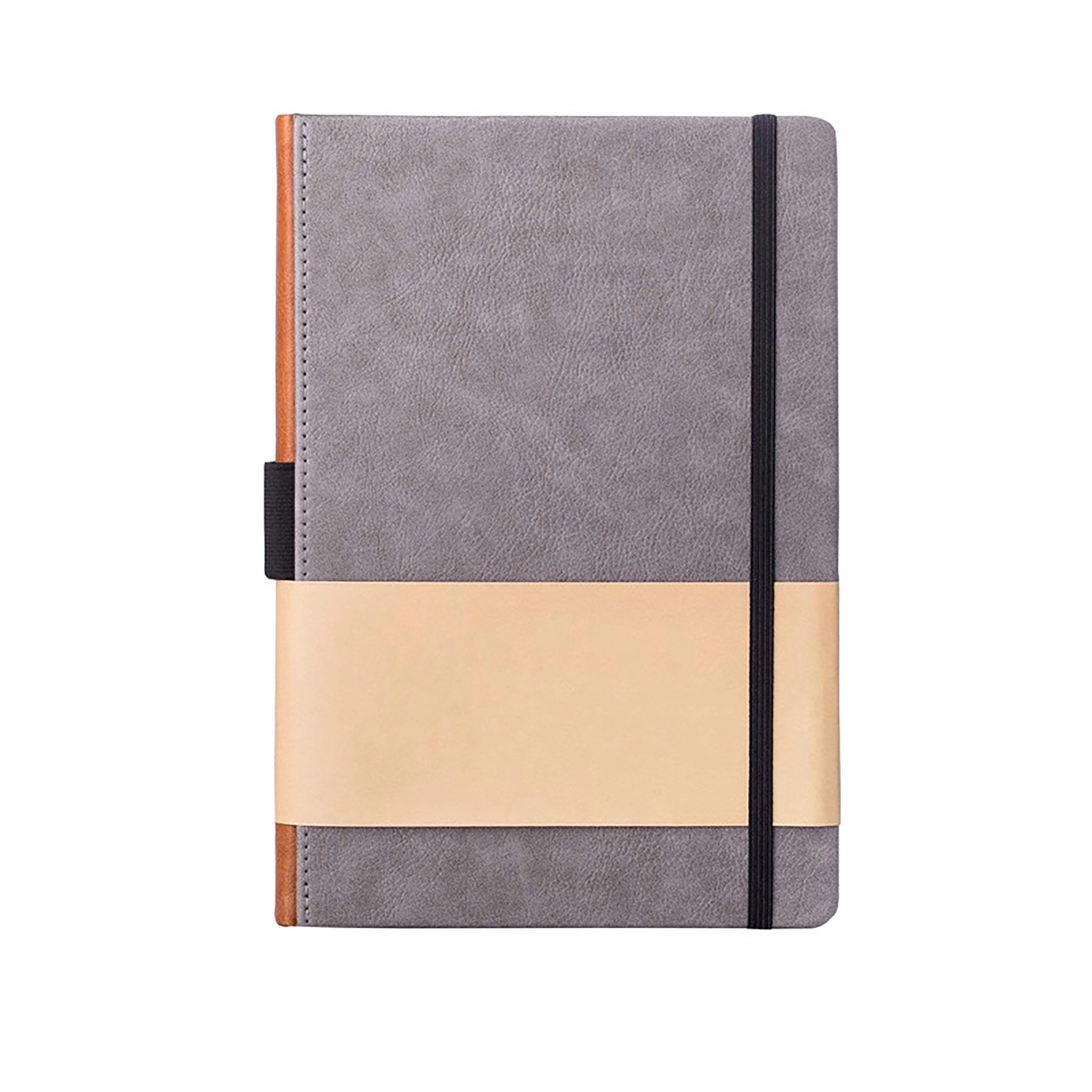 A5 Hard Leather Business Notebook with Elastic Band Side 3