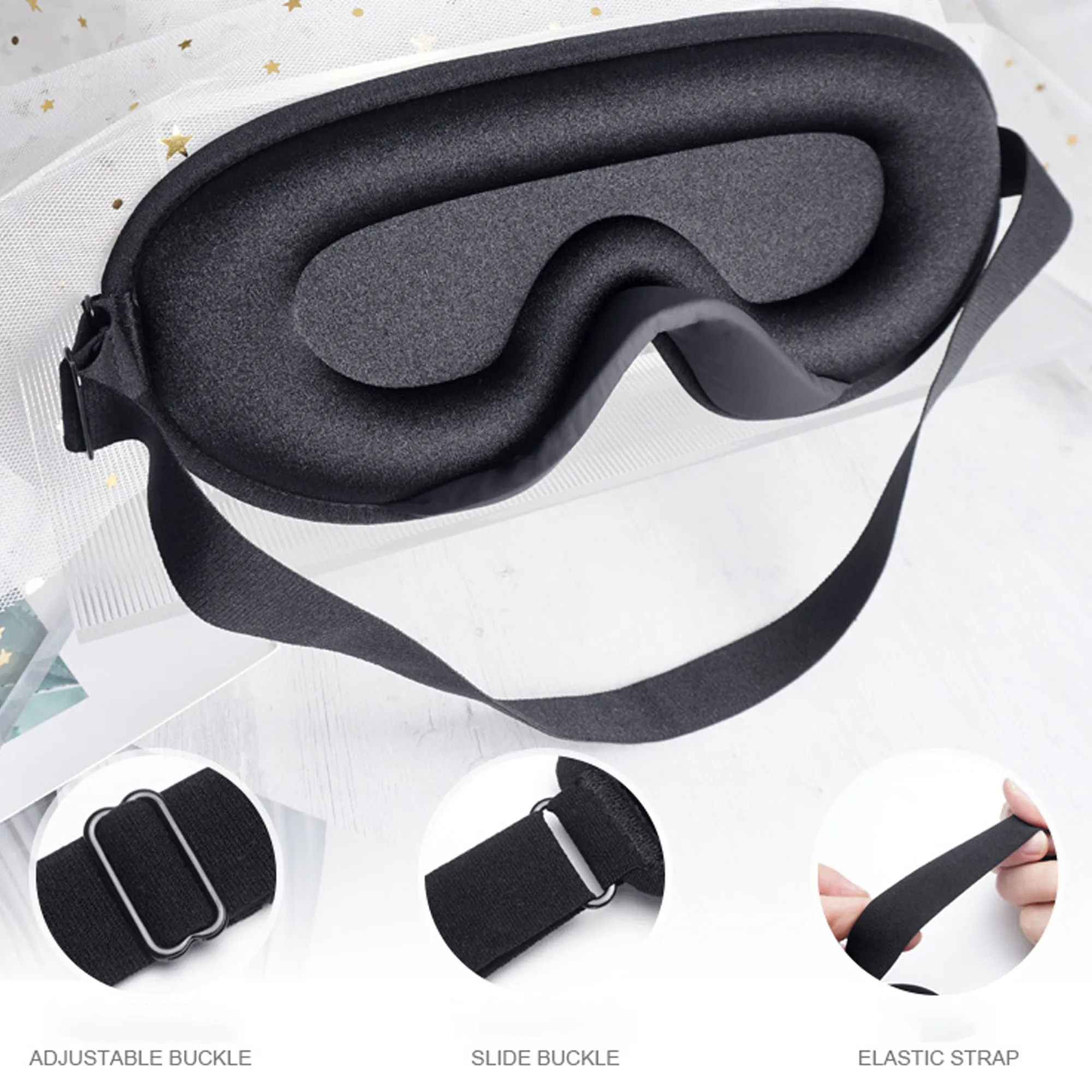 3D Contoured Cooling Sleep Mask 1