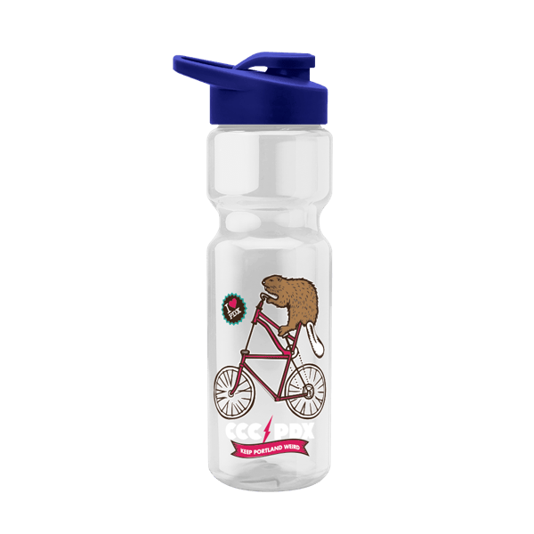 Blazer 28oz Transparent Bike Bottle w/Drink-thru Lid 2732