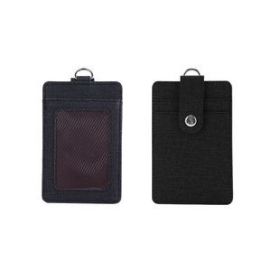 Slide Open Plastic Portrait Lanyard Card Holder 11