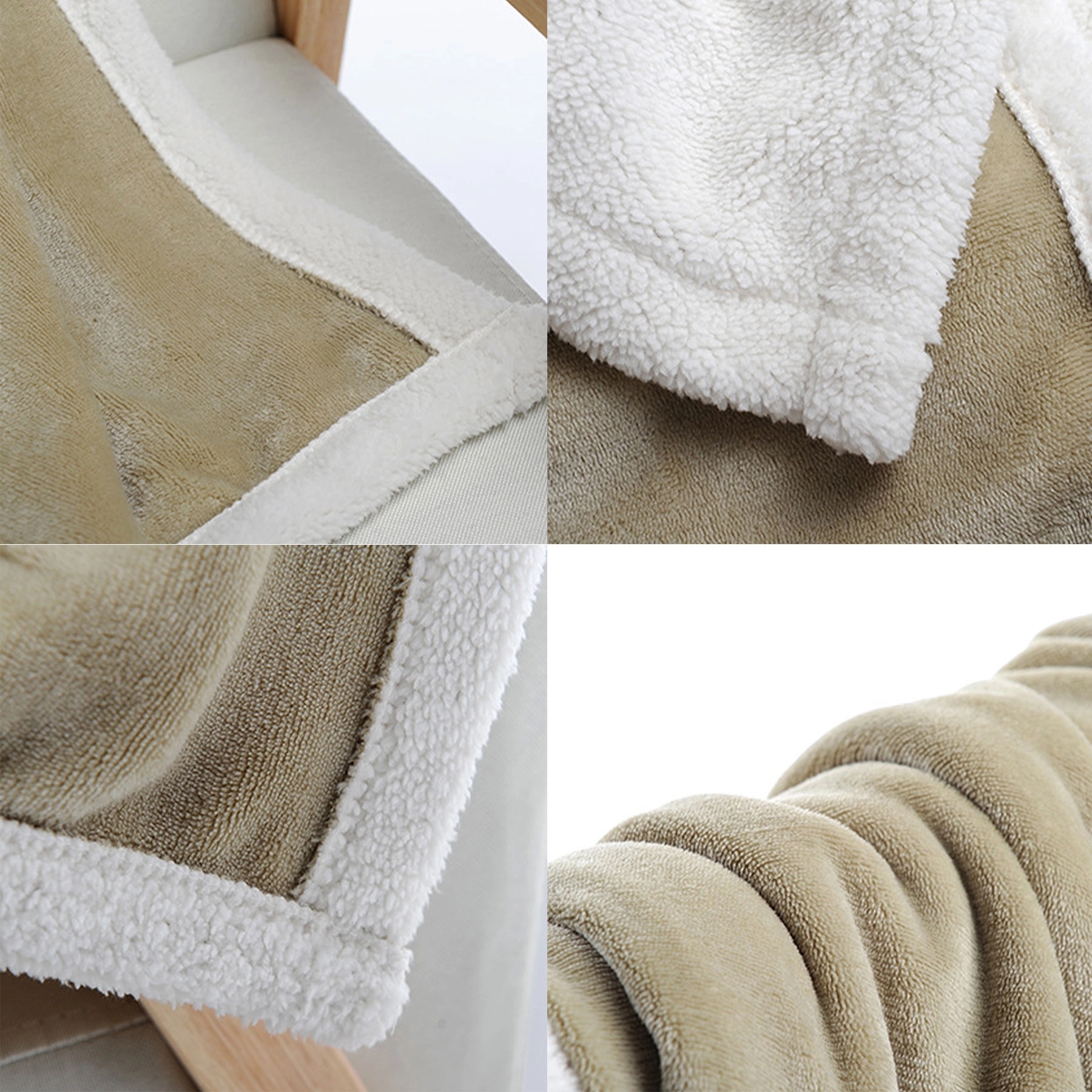 Plush Sherpa Fleece Throw Soft & Cozy Reversible Blanket 2