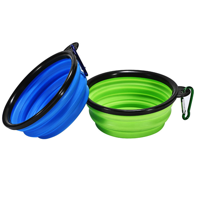 Silicone Collapsible Pet Bowl With Carabiner 2