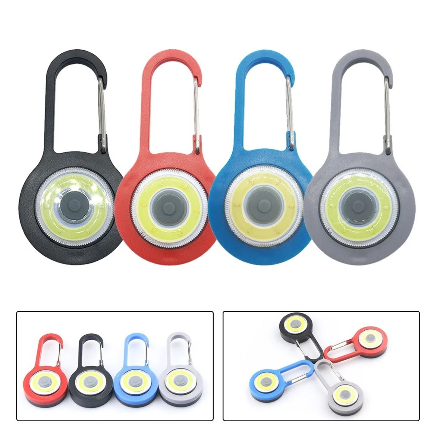 COB Carabiners flashlight/Pocket Torch Lamp 2