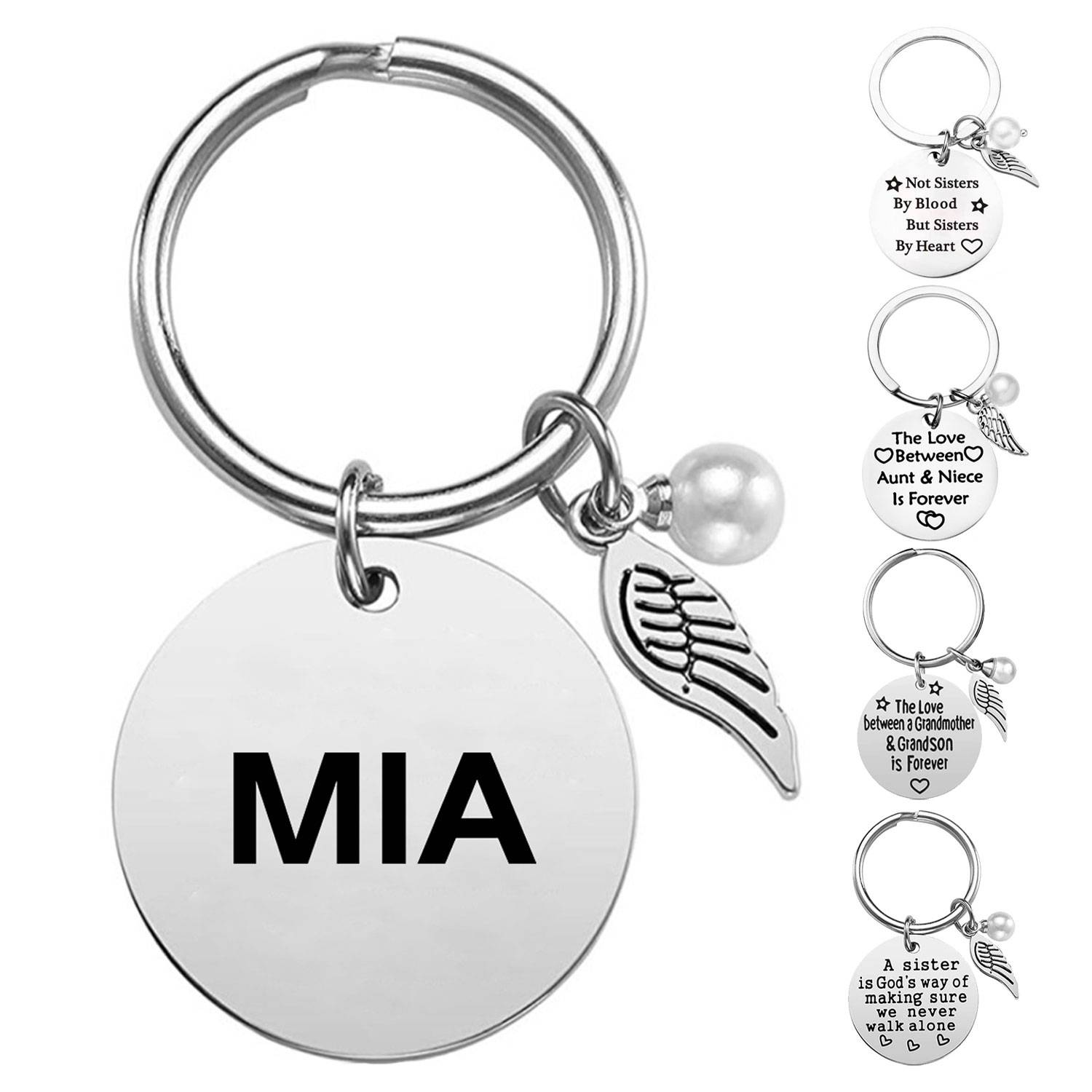 Custom lettering Christmas/ birthday keychain gift