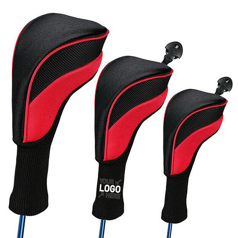 Golf Head Cover Leather Headcovers Set Fits Irons 3