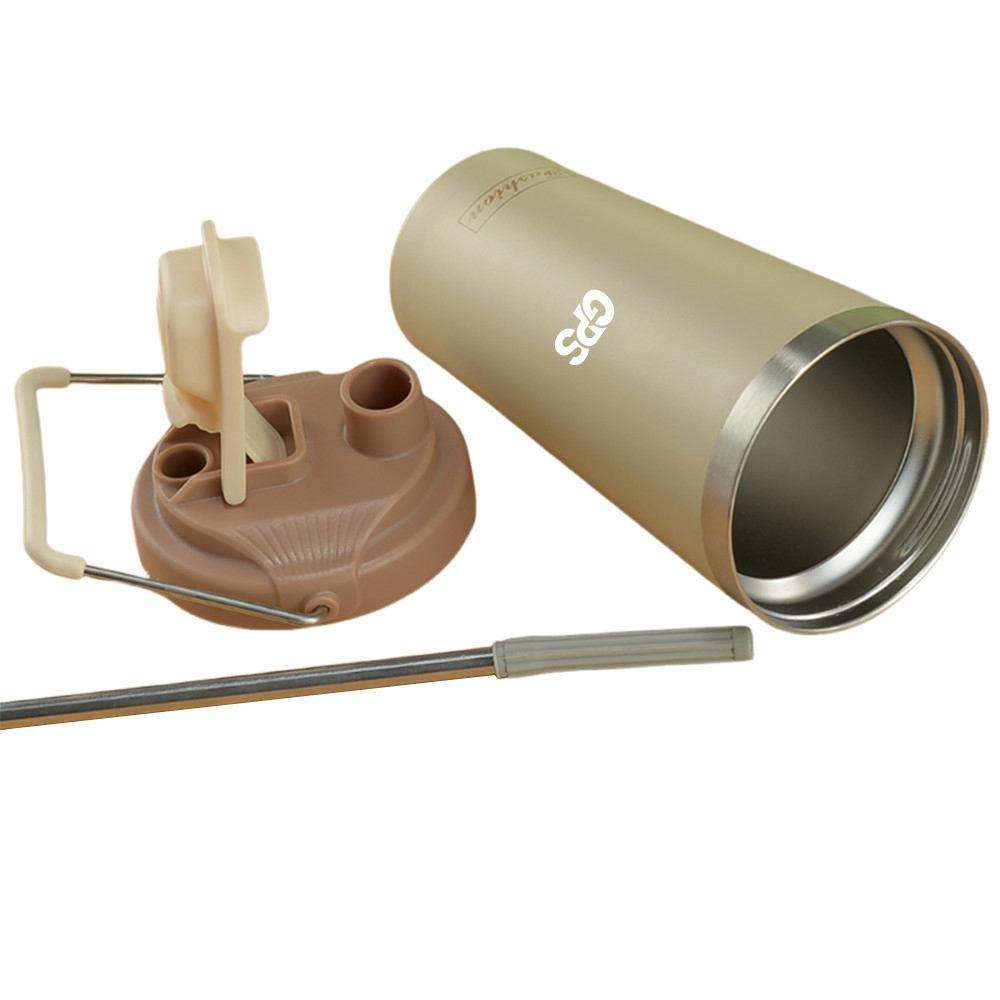 25oz Portable Car Coffee Mug With Stainless Steel Straw 3