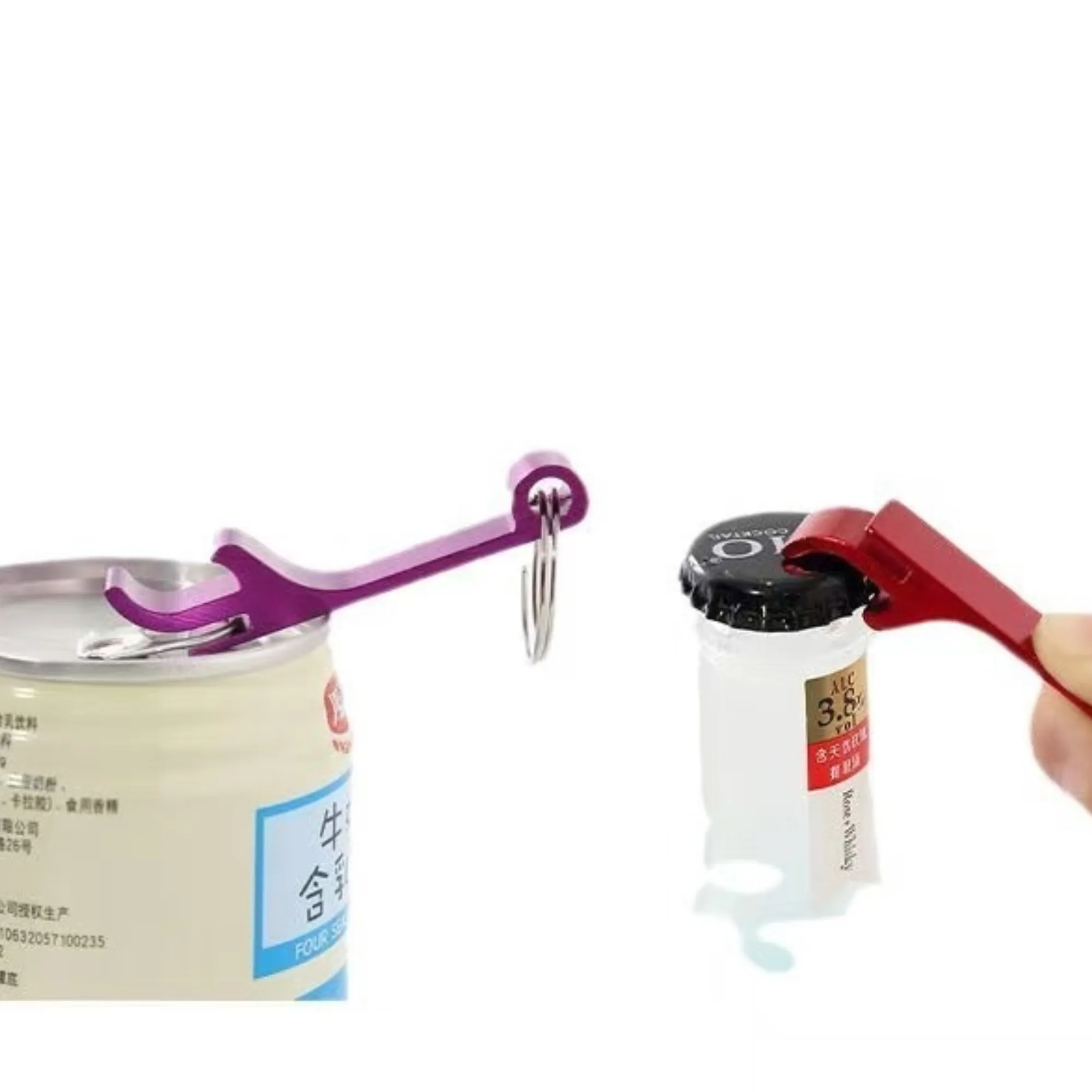 Bottle Opener Beverage Wrench With Keychain Ring 2
