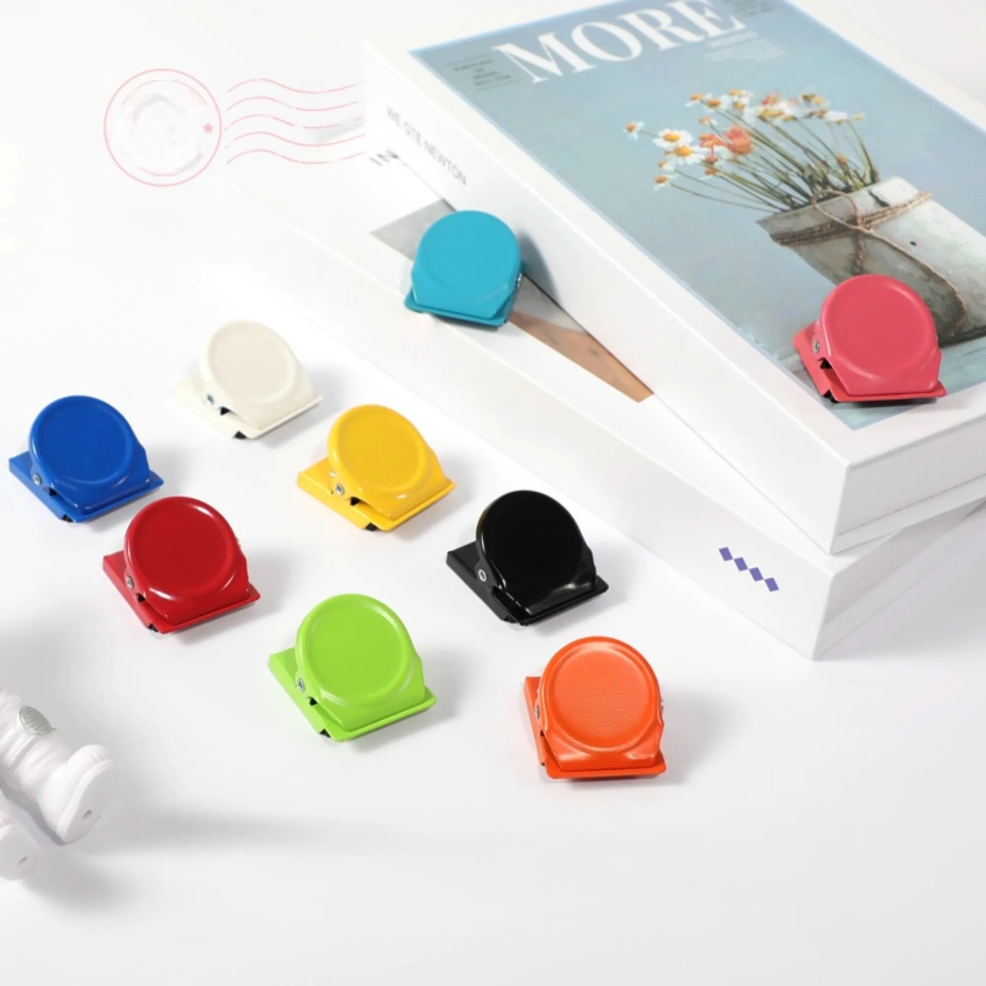 Magnet Clip Metal Refrigerator With Colored Iron Clip 2-in-1 2