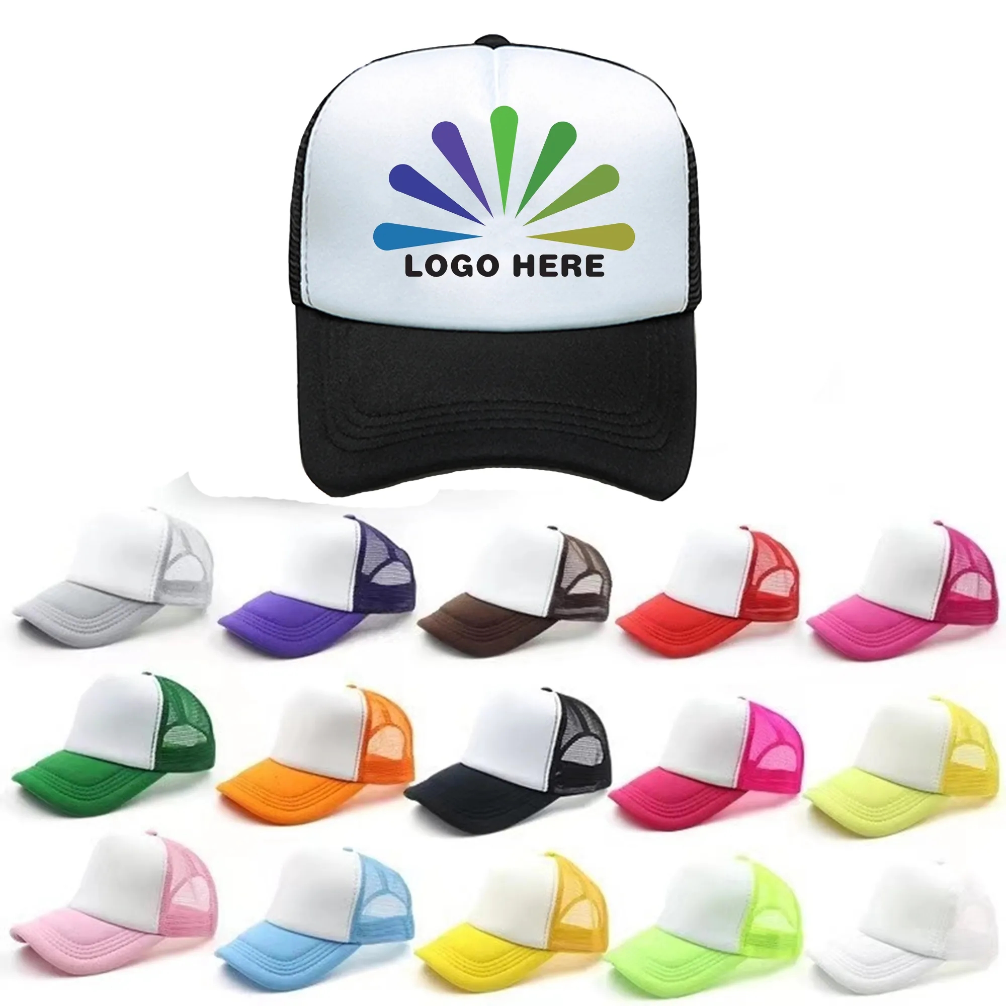 MOQ50 Full Color Mesh Back Foam Trucker Cap