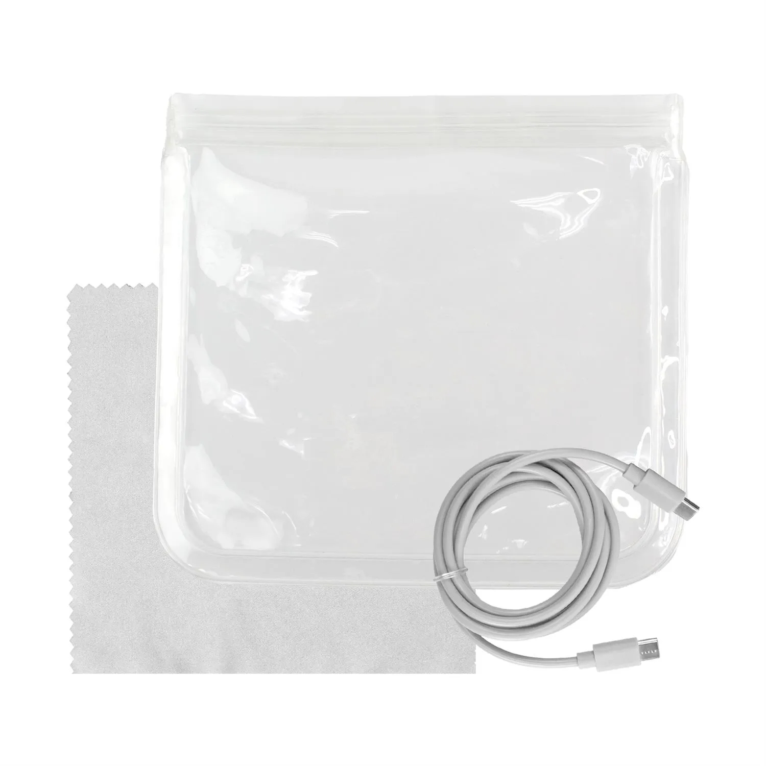 Clear C to C Cable & Cloth Set 5