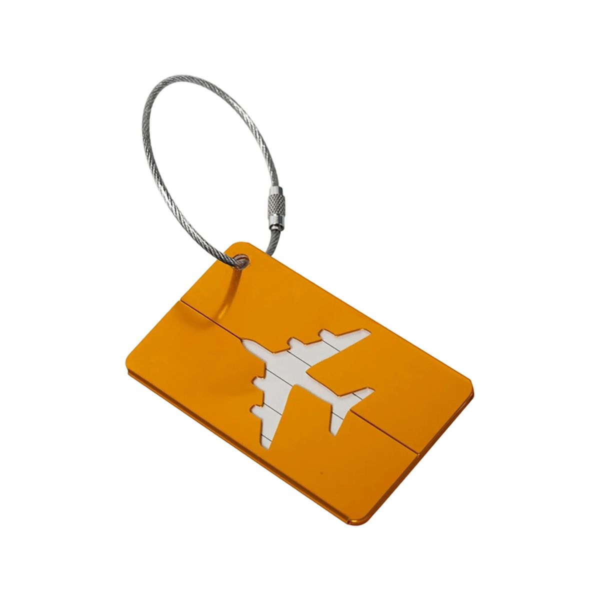 Durable Aluminum Luggage Tag with Steel Wire Loop 6