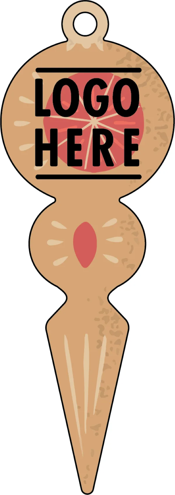 1/4" Recycled Wood Ornaments-Ornament Shape 6