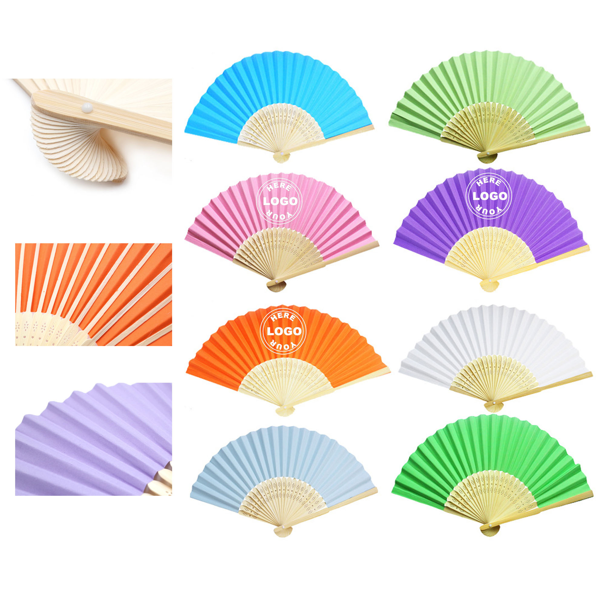 Custom Colorful Foldable Paper Fan 2
