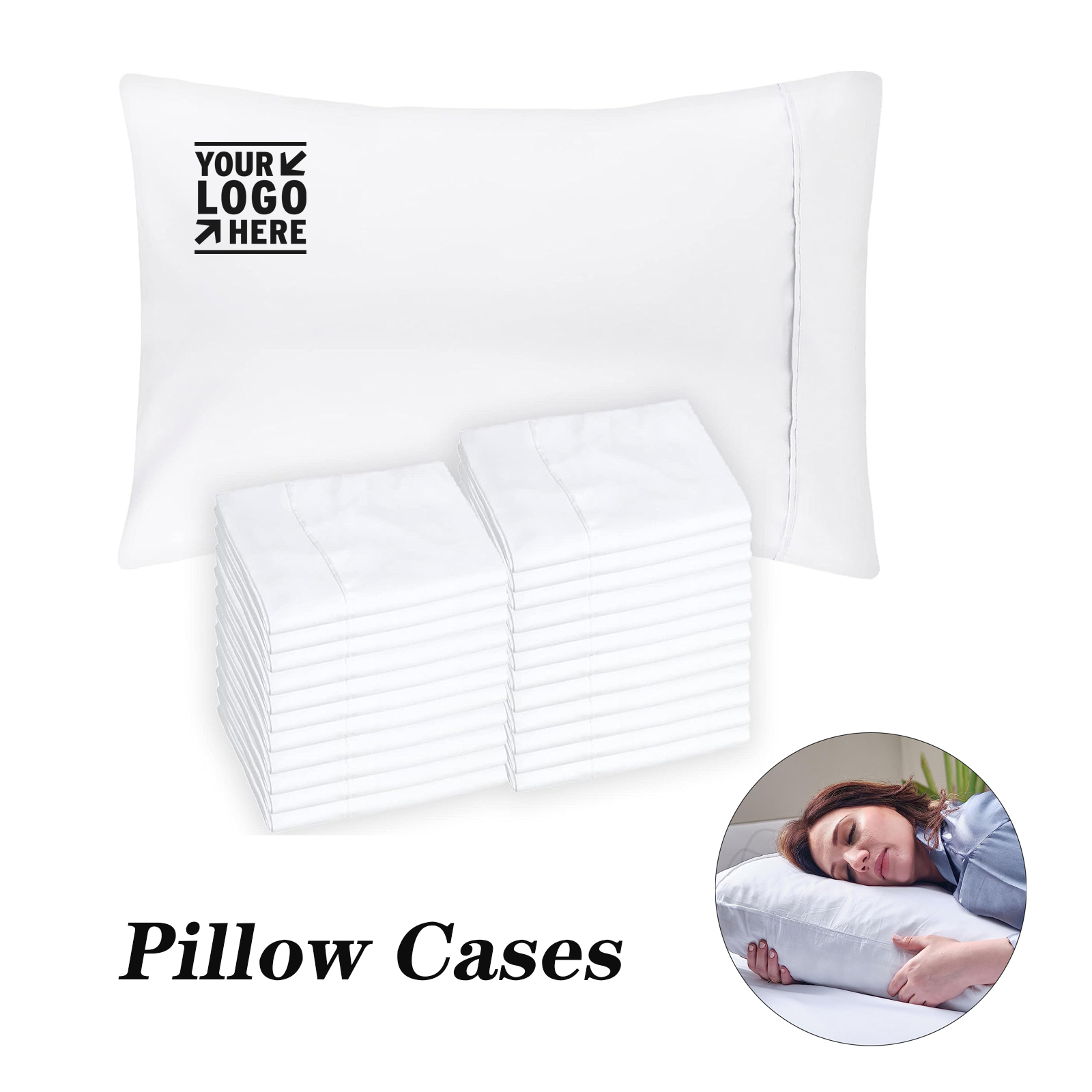 Bulk 24 Pack White Pillow Cases 2
