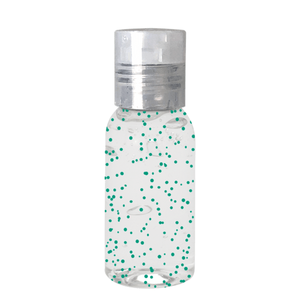 1 oz Single Color Moisture Bead Sanitizer in Clear Round Bottle 7
