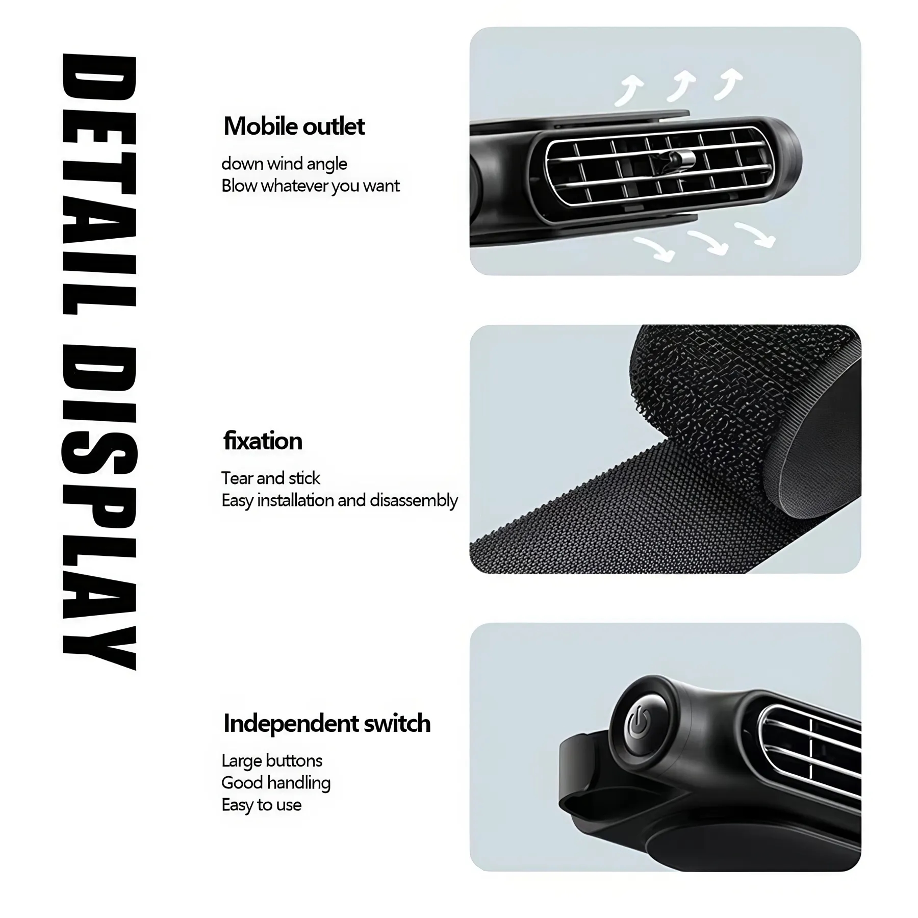 Car Backseat Cooling Fan 4