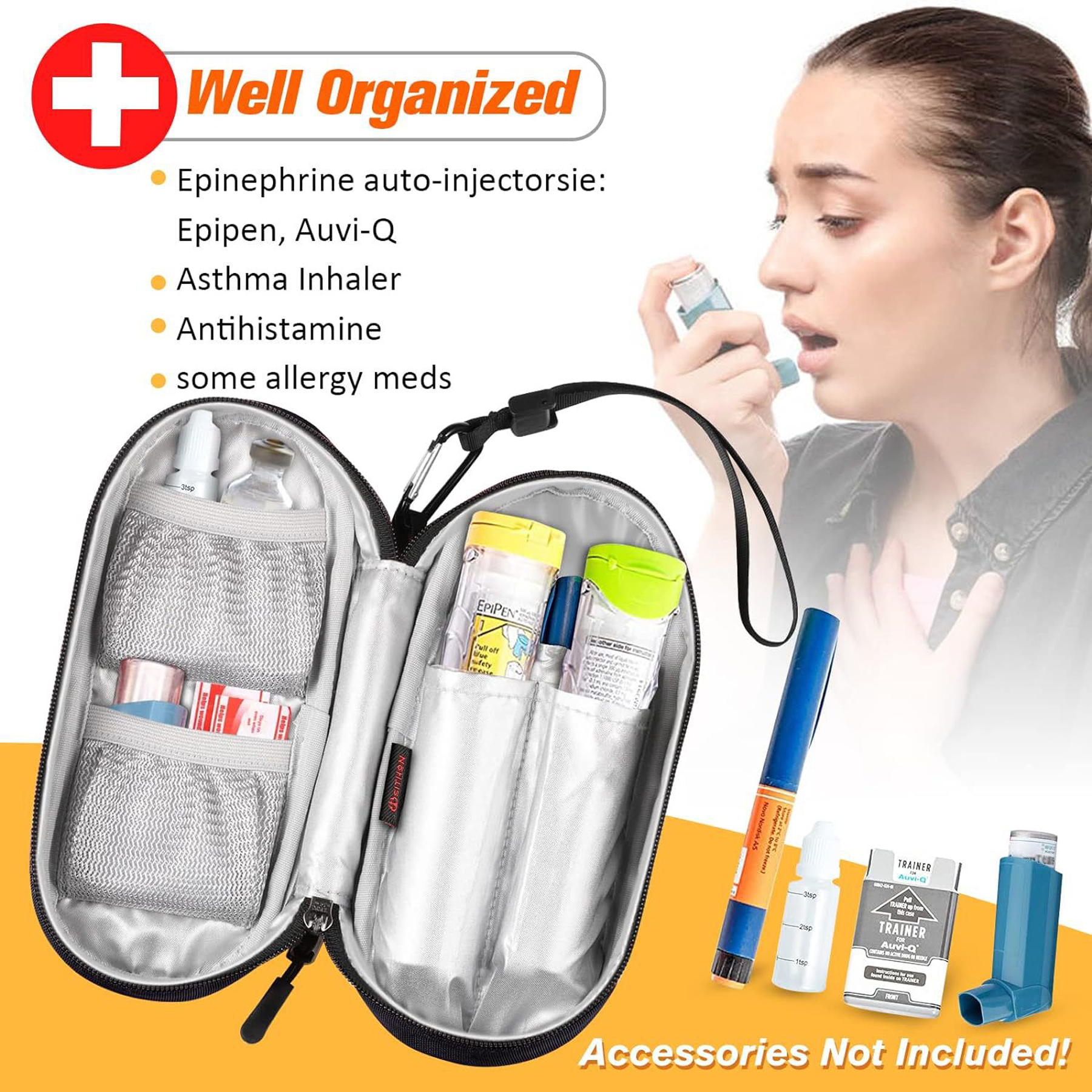 Insulated Spacious EpiPen Carrying Case