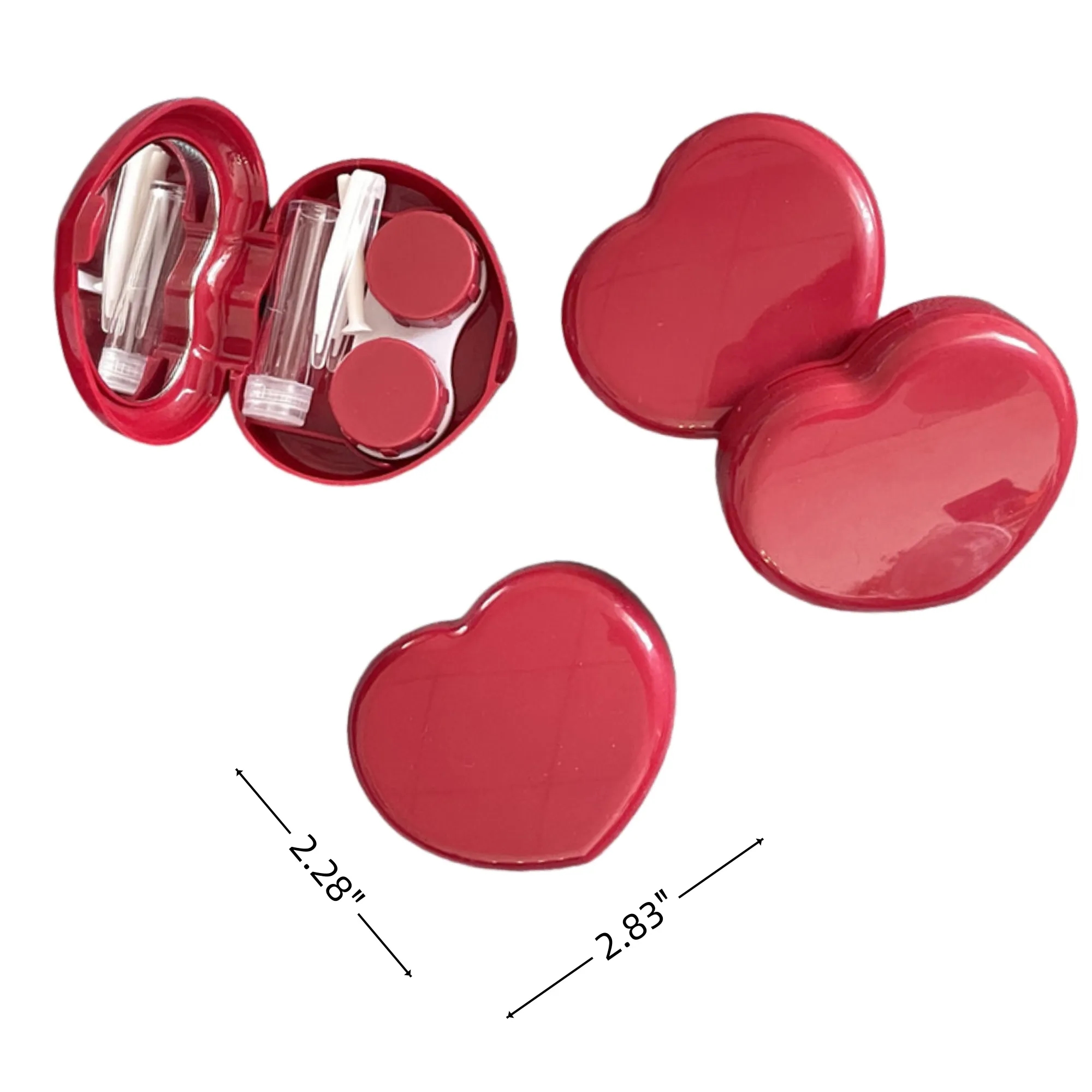 Mini Contact Lens Case Travel Storage Kit With Mirror