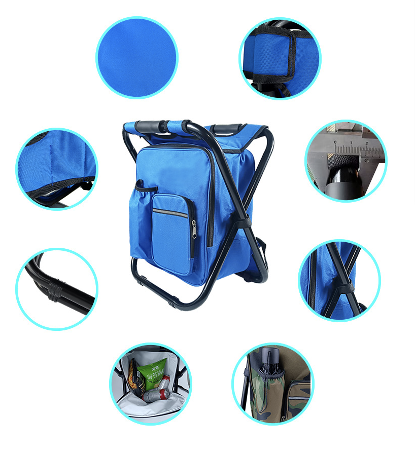 Lightweight Foldable Cooler Chair with 15L Removable Cooler Bag 6