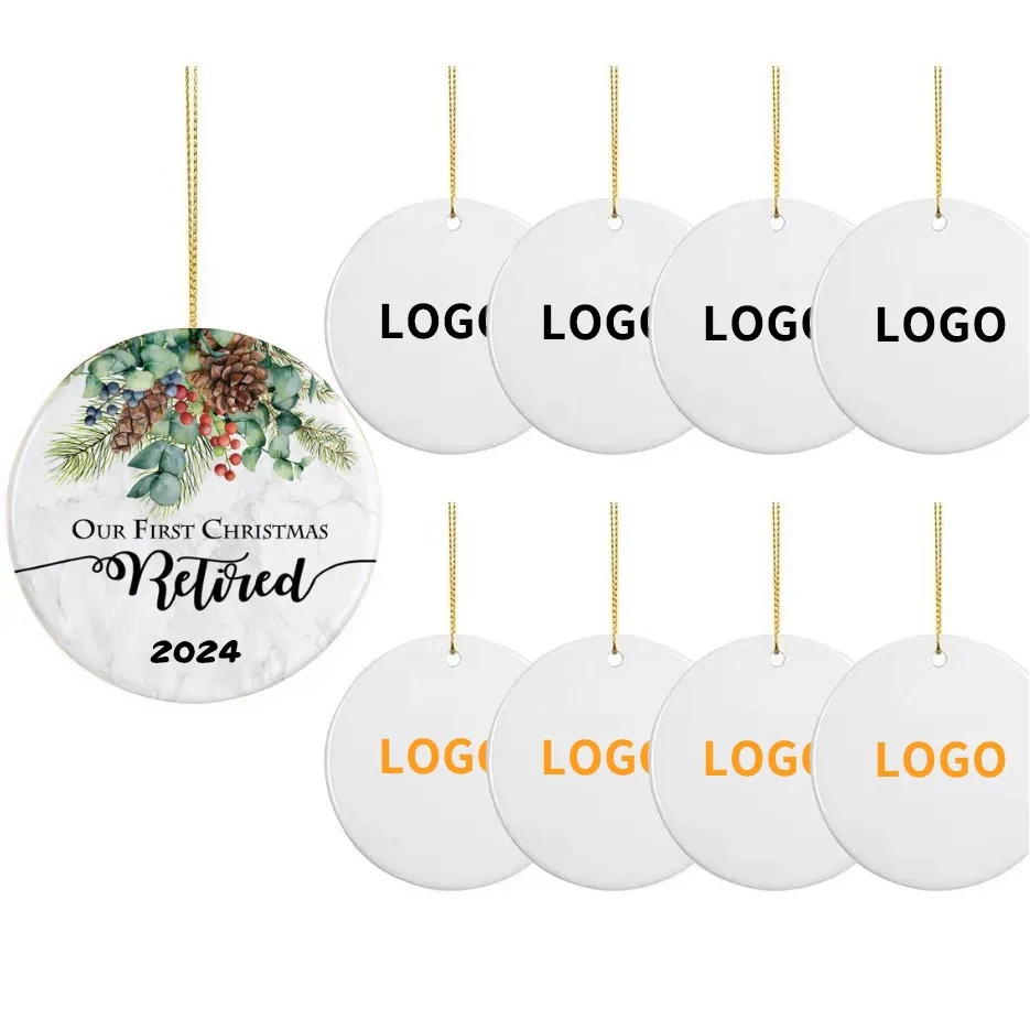 Round Ceramic  Ornament 2