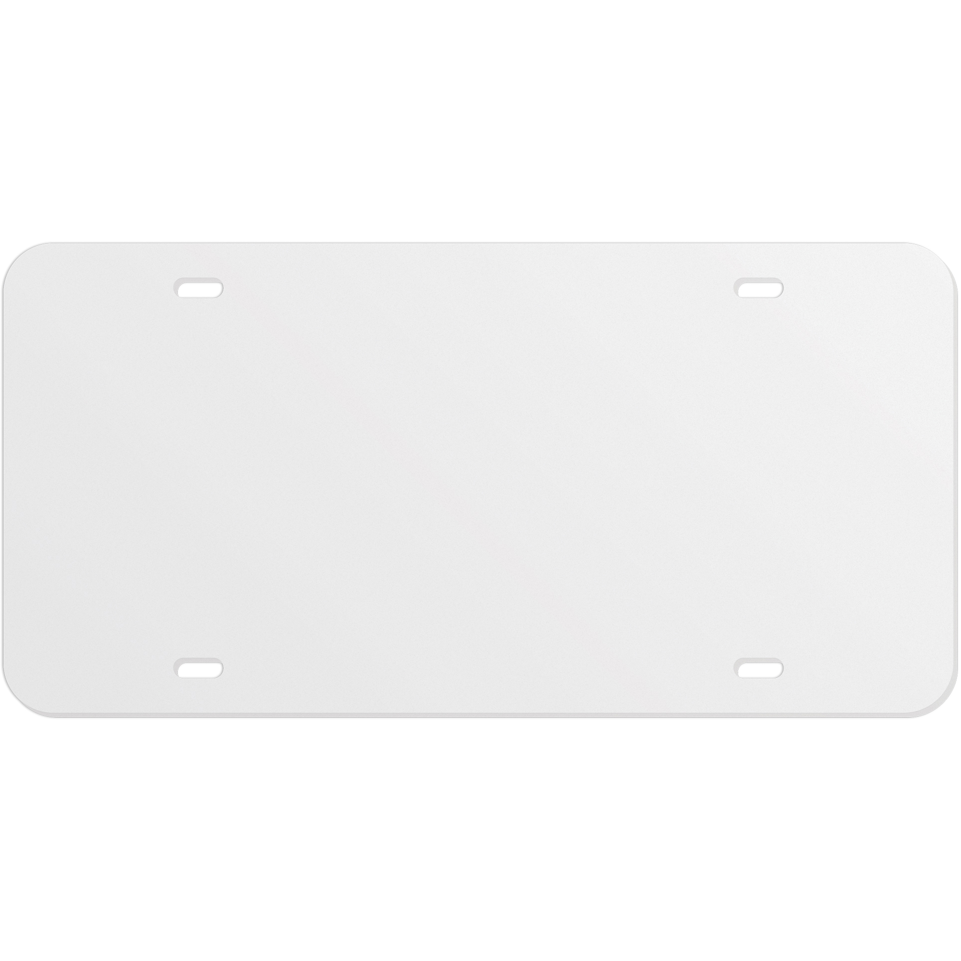 Non-imprinted .055 White Styrene Licence Plates 5.875" x 11.875" with 4 holes