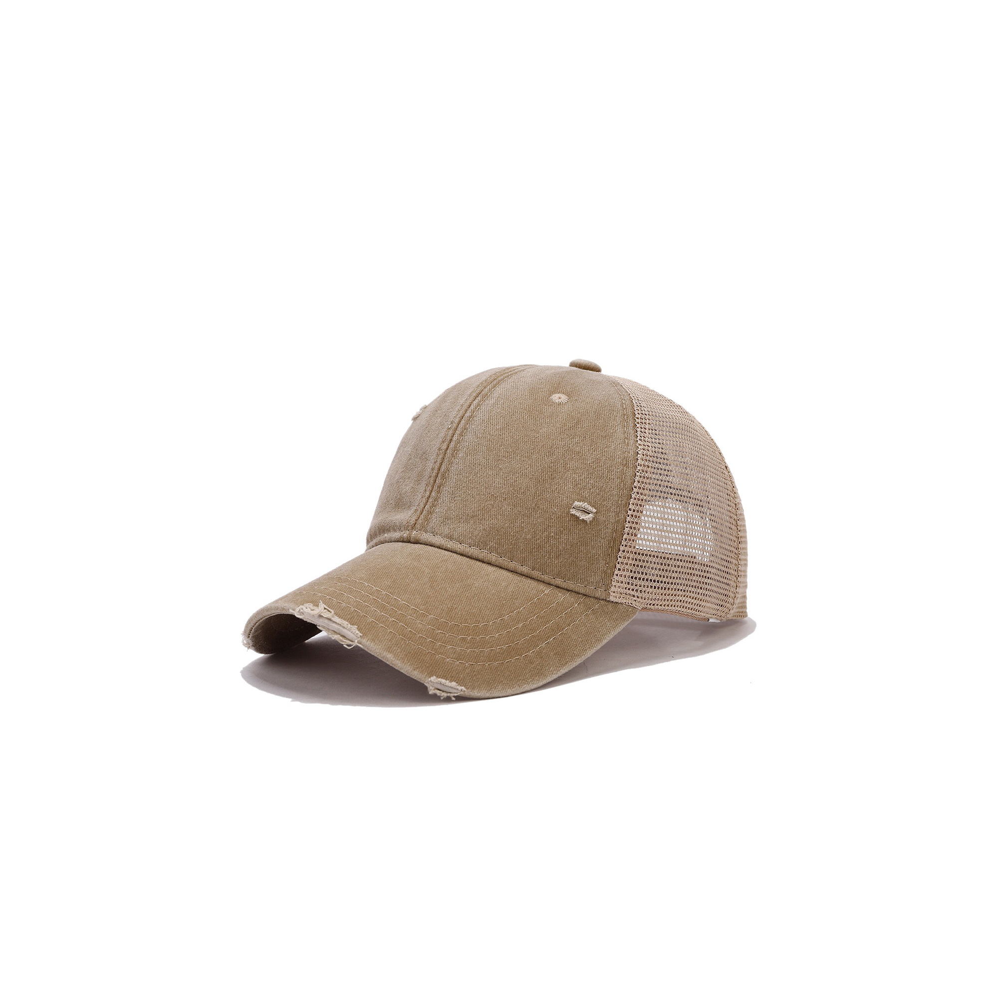 Cotton Ponytail Adjustable Criss Cross Dad Cap 7