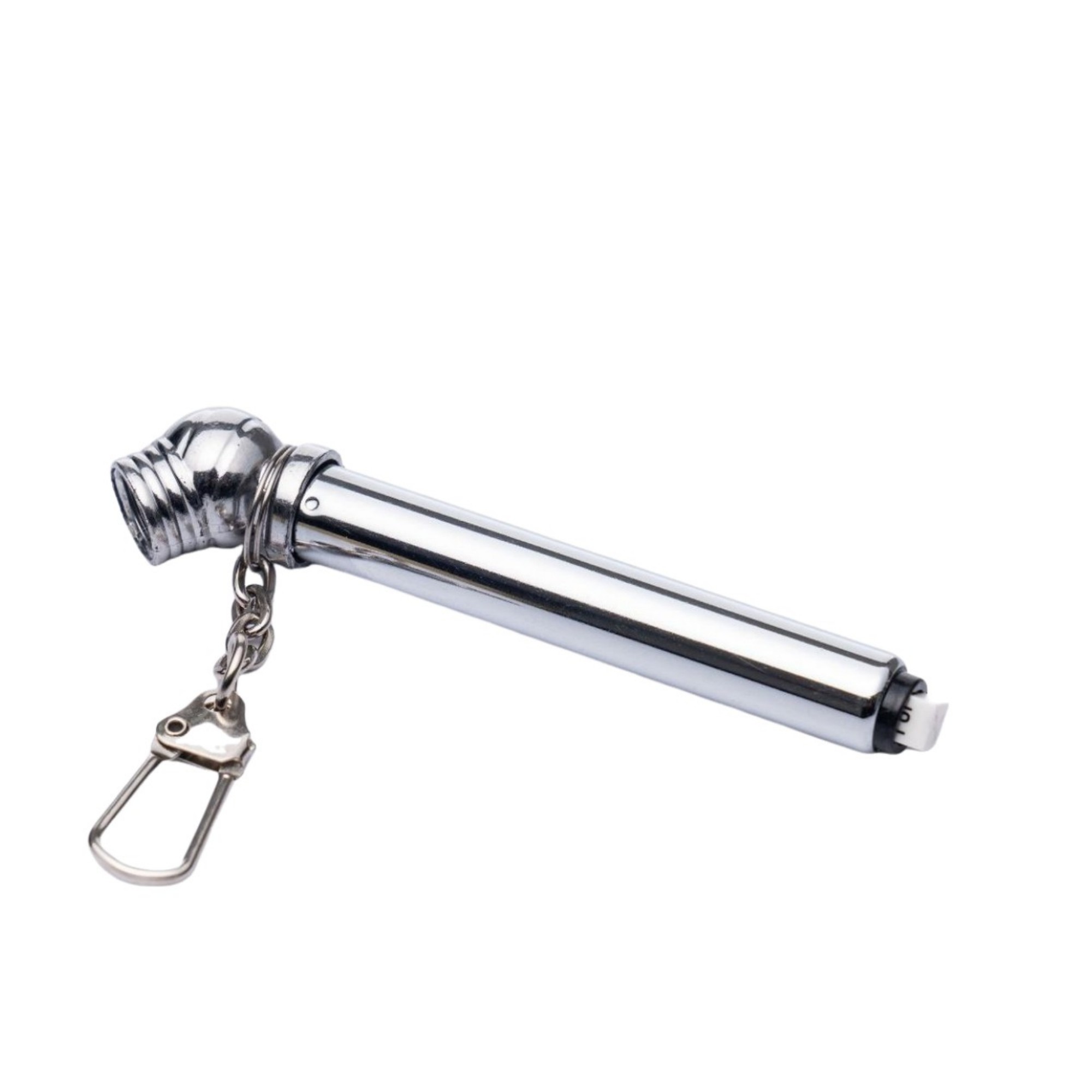 Aluminum Tube Tire Gauge Keychain With Chrome Plated Head 4