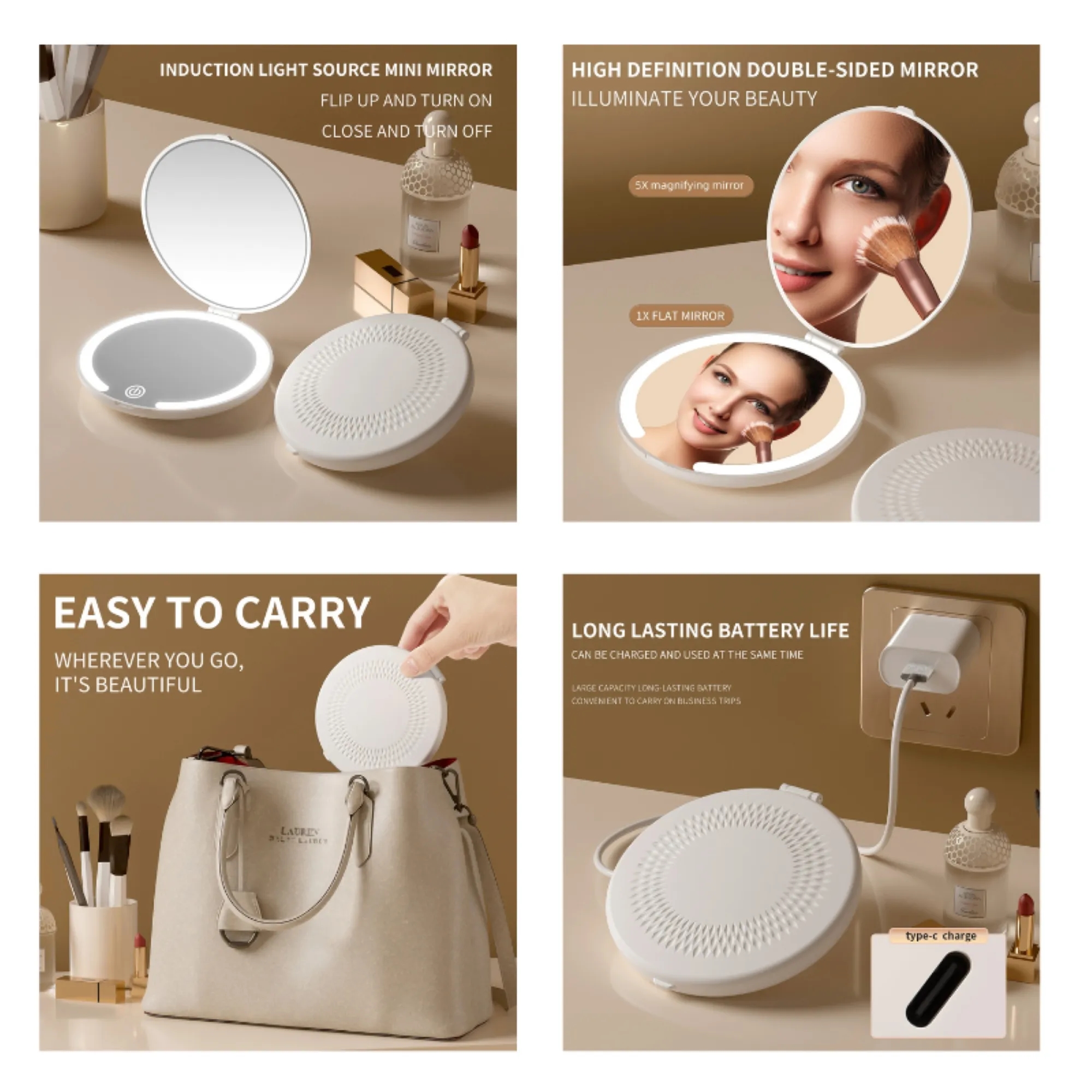Portable Led Makeup Mirror 4
