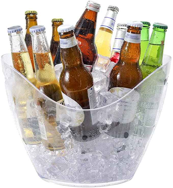 8L Large Clear Acrylic Ice Buckets Drink Containers / Built-in Carrying Handles 4