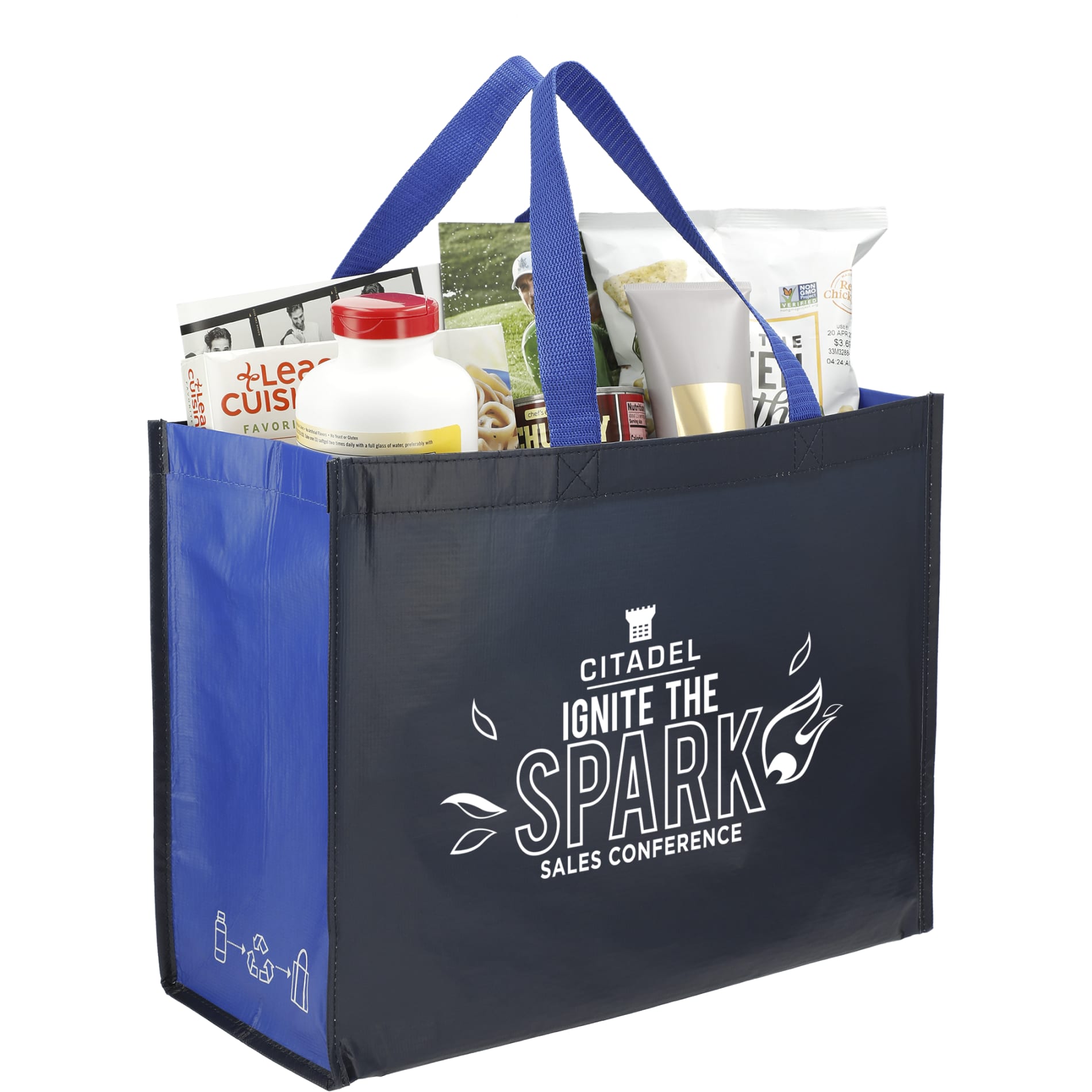 RPET Laminated Matte Shopper Tote 16