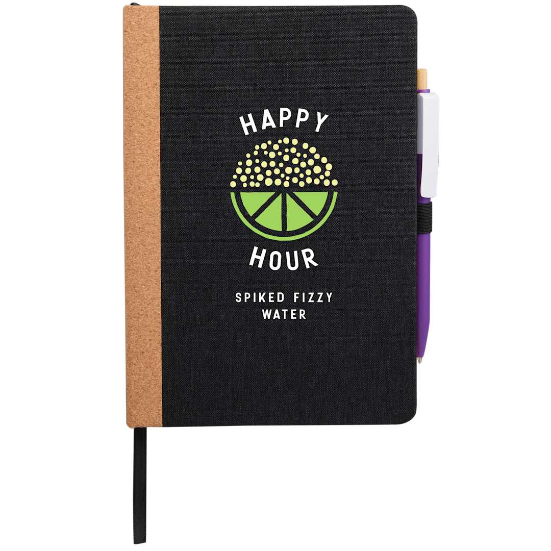 5.5" x 8.5" Recycled PET and Cork Bound Journal 43