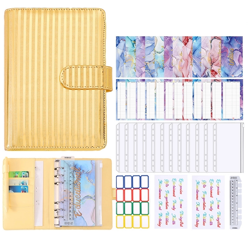 PU Leather A6 Budget Planner Binder Notebook 13