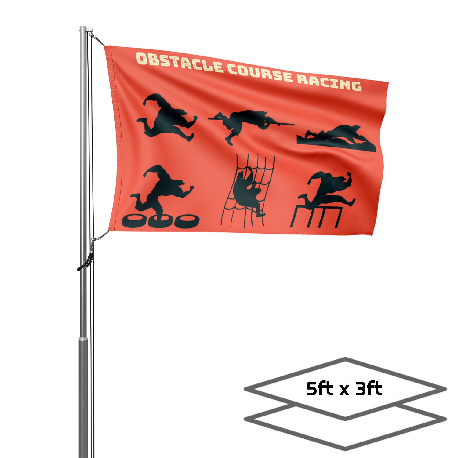 Double-Sided Dye Sublimation 2-Layer 5ft x 3ft Flag 3