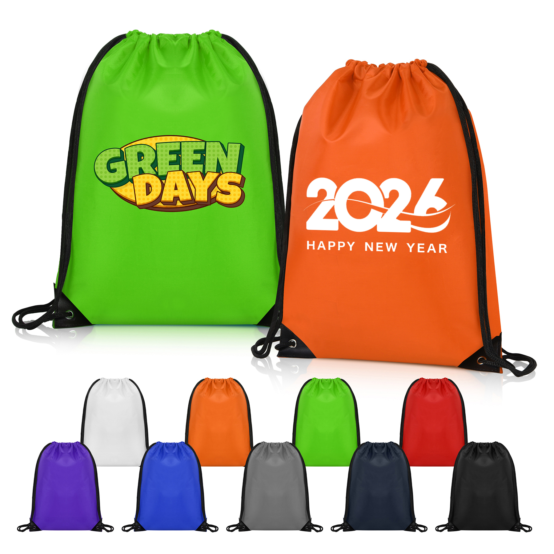 420D Heavy Duty Drawstring Backpack 9