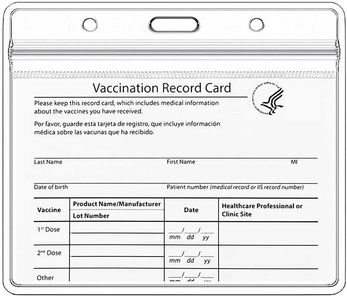 Waterproof Vaccine Card Badge Holder 1