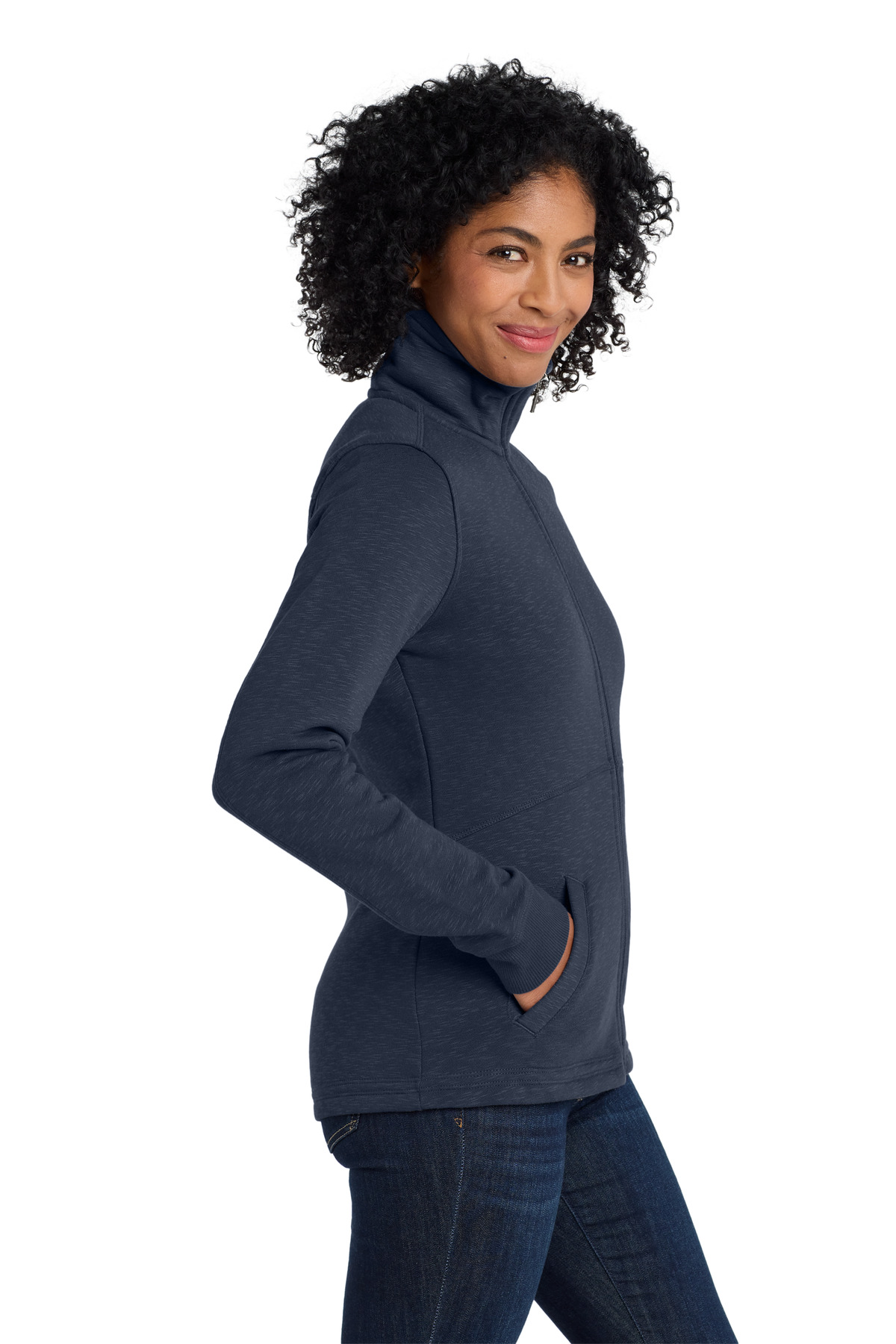 Port Authority Women's Slub Fleece Full-Zip Jacket. L293 14