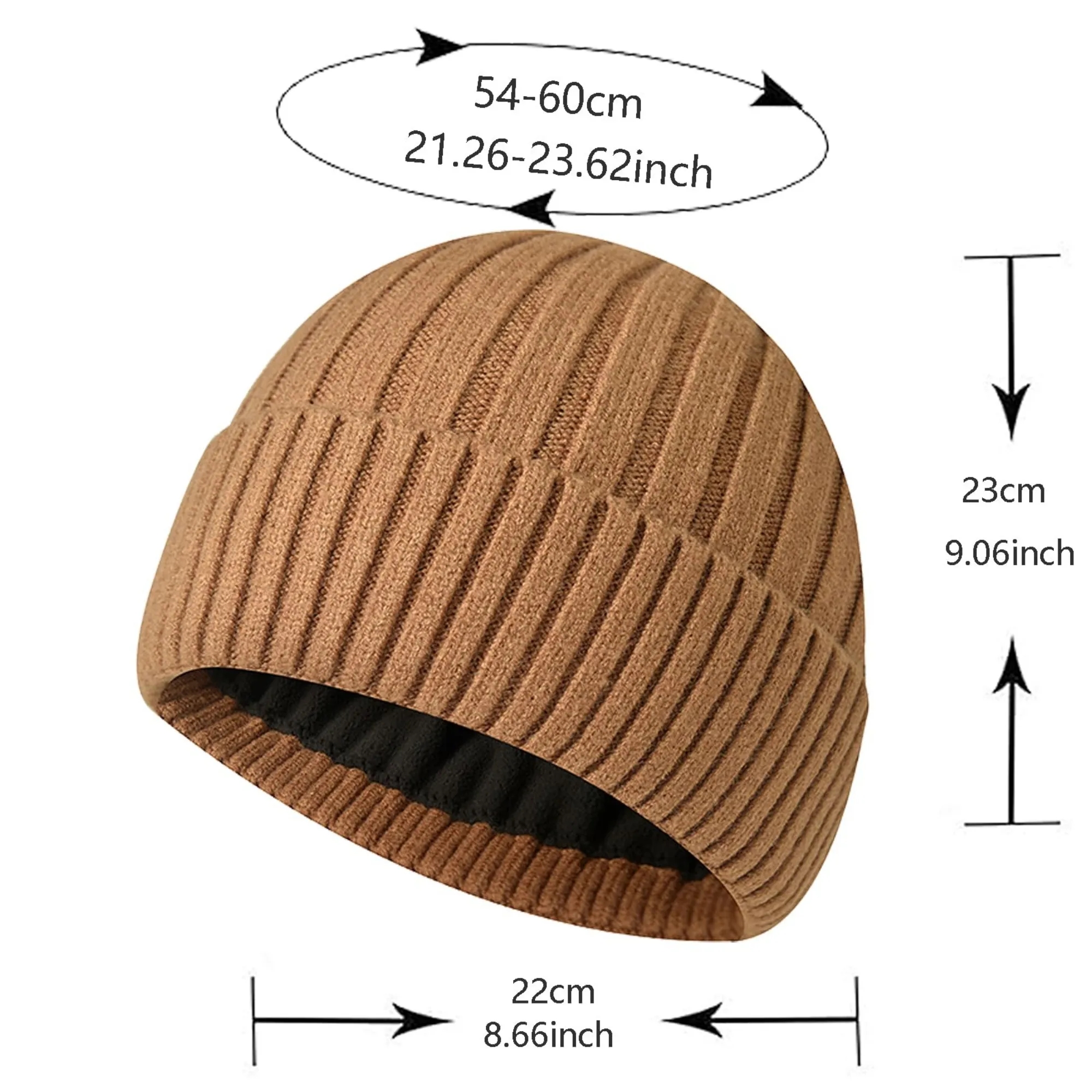 Fleece Lined Winter Knit Beanie Hat 9