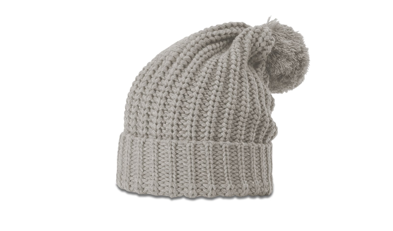  Chunk Cable Beanie with Cuff & Pom 6