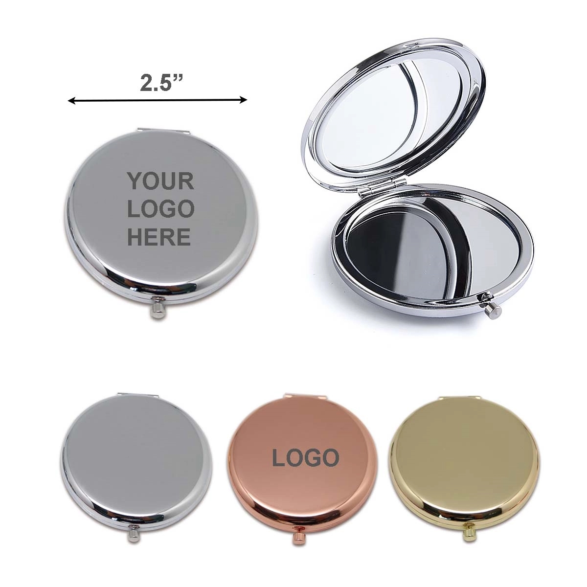 Folding Round Travel Makeup Mirror 2