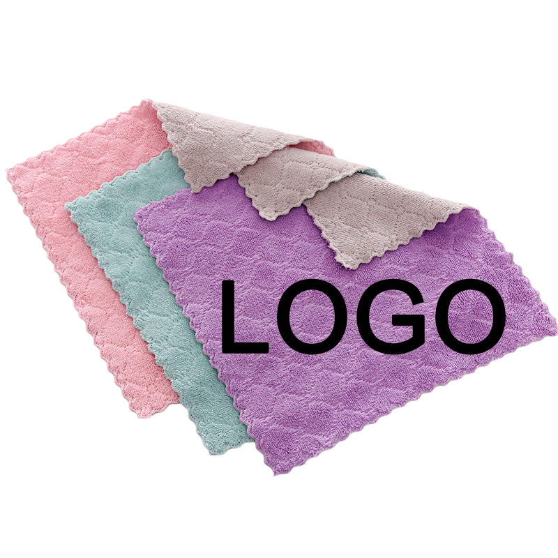 Custom Gift Coral Fleece Kitchen Towel & Dish-cloth 3