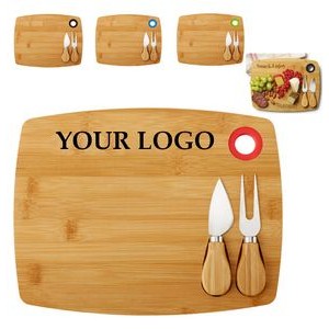 3 Piece Bamboo Cheese Board Set 1