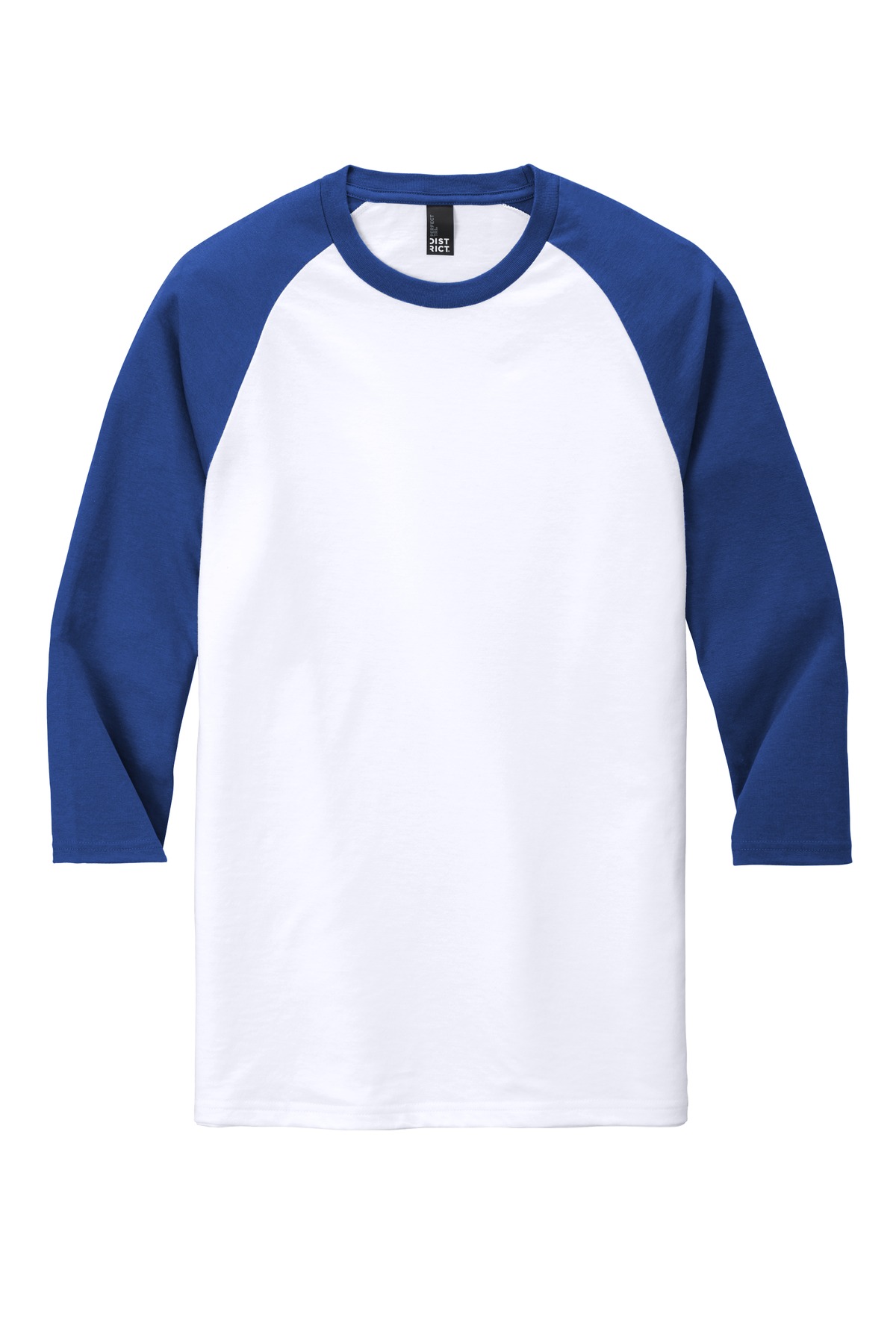 District Perfect Tri 3/4-Sleeve Raglan. DM136 2