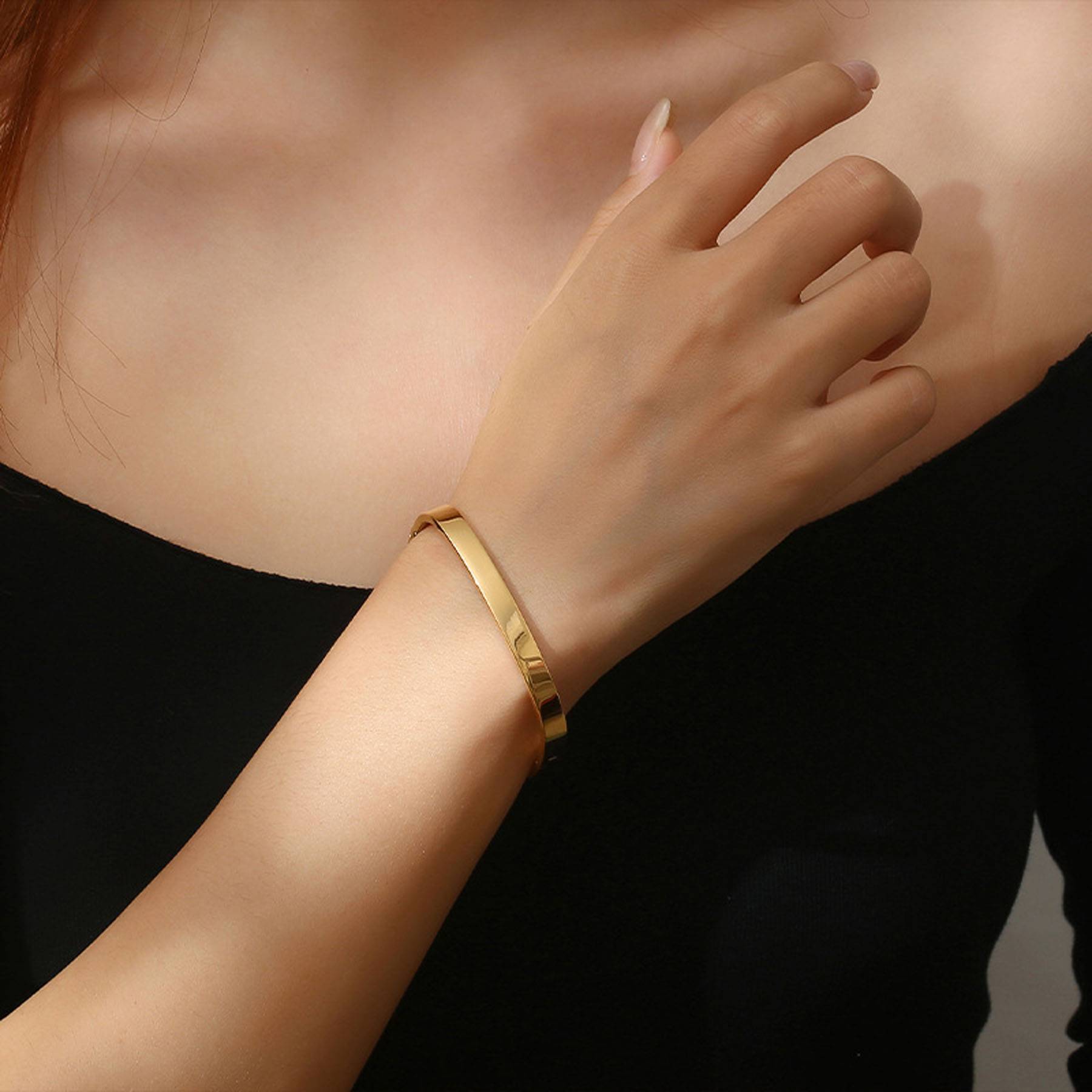 Square titanium steel bracelet 9